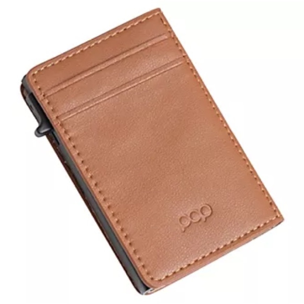 POO Tan Leather Wallet